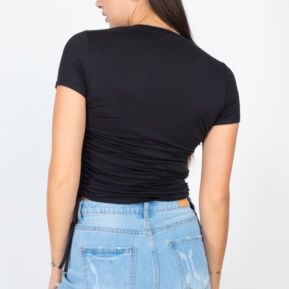 Drawstring Crop Top - Picture 3 of 3